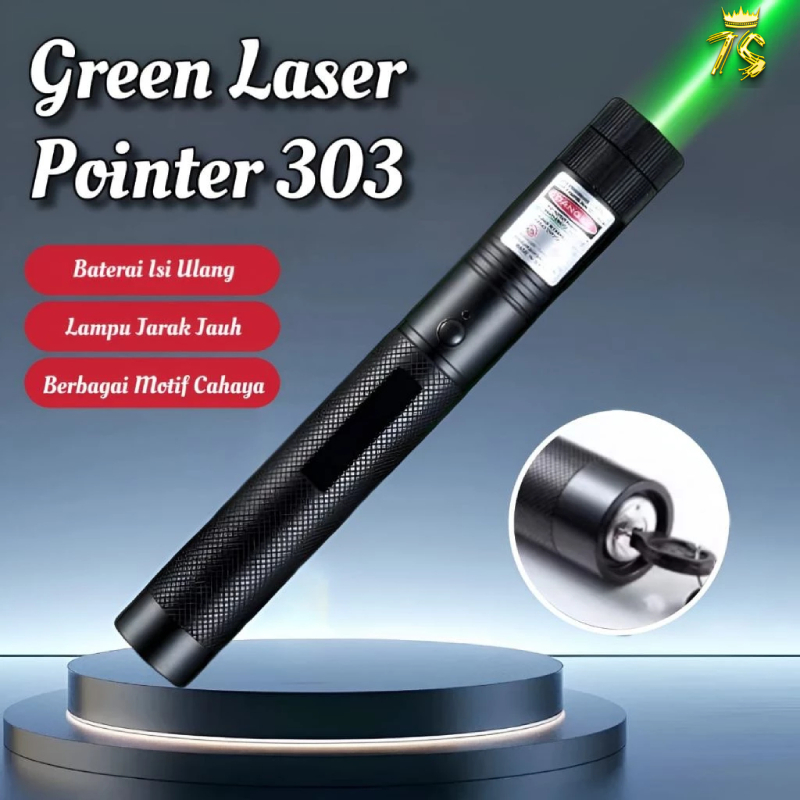 Laser Pointer Hijau Rechargeable - Green Laser Pointer 303 Presentasi