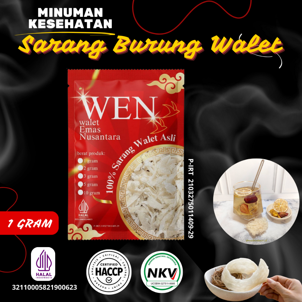 Realfood Stay Fit Minuman Sarang Burung Walet 1 Gram Siap Seduh