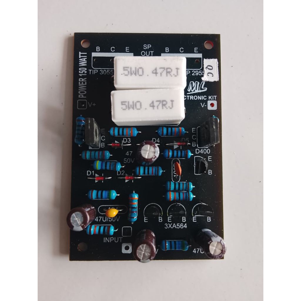 Kit Driver Amplifier mono OCL 150 Watt - Mudah Dirakit, Ekonomis, Kompatibel Berbagai Transistor