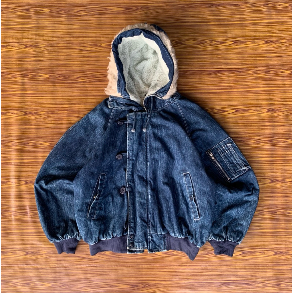 Vintage Denim Sherpa Jacket