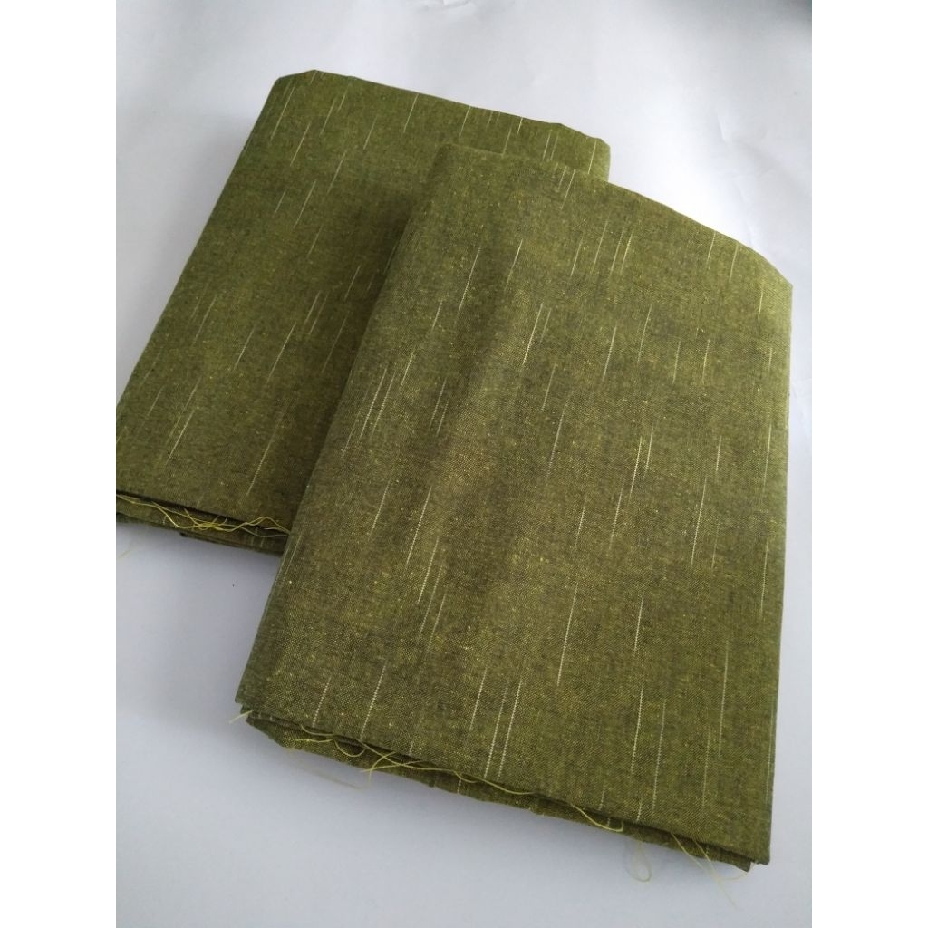 Kain lurik batik Tenun Lurik Gerimis Hijau Olive