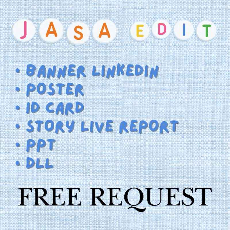 JASA EDIT CANVA | DESAIN BANNER LINKEDIN | DESAIN POSTER | DESAIN ID CARD | DESAIN LIVE REPORT | DES
