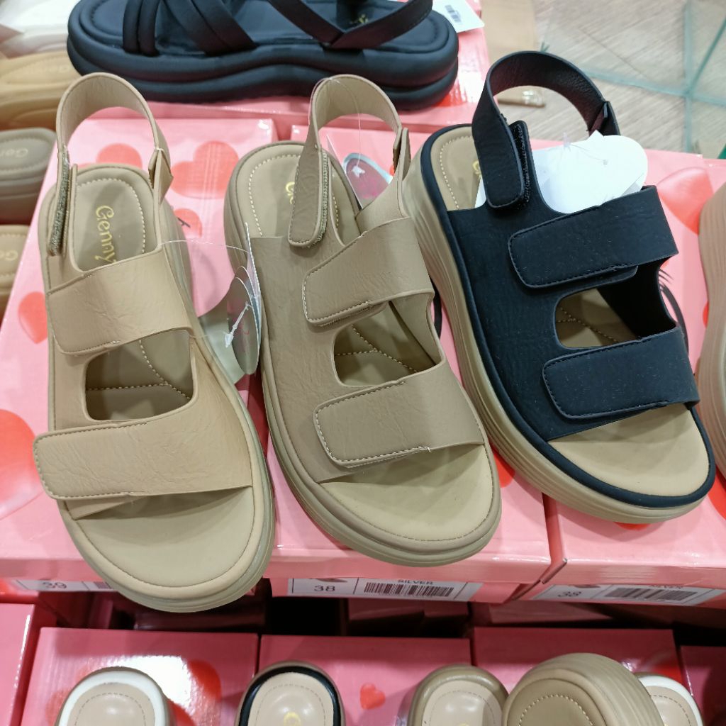 sandal wanita wedges 3cm GENNY original