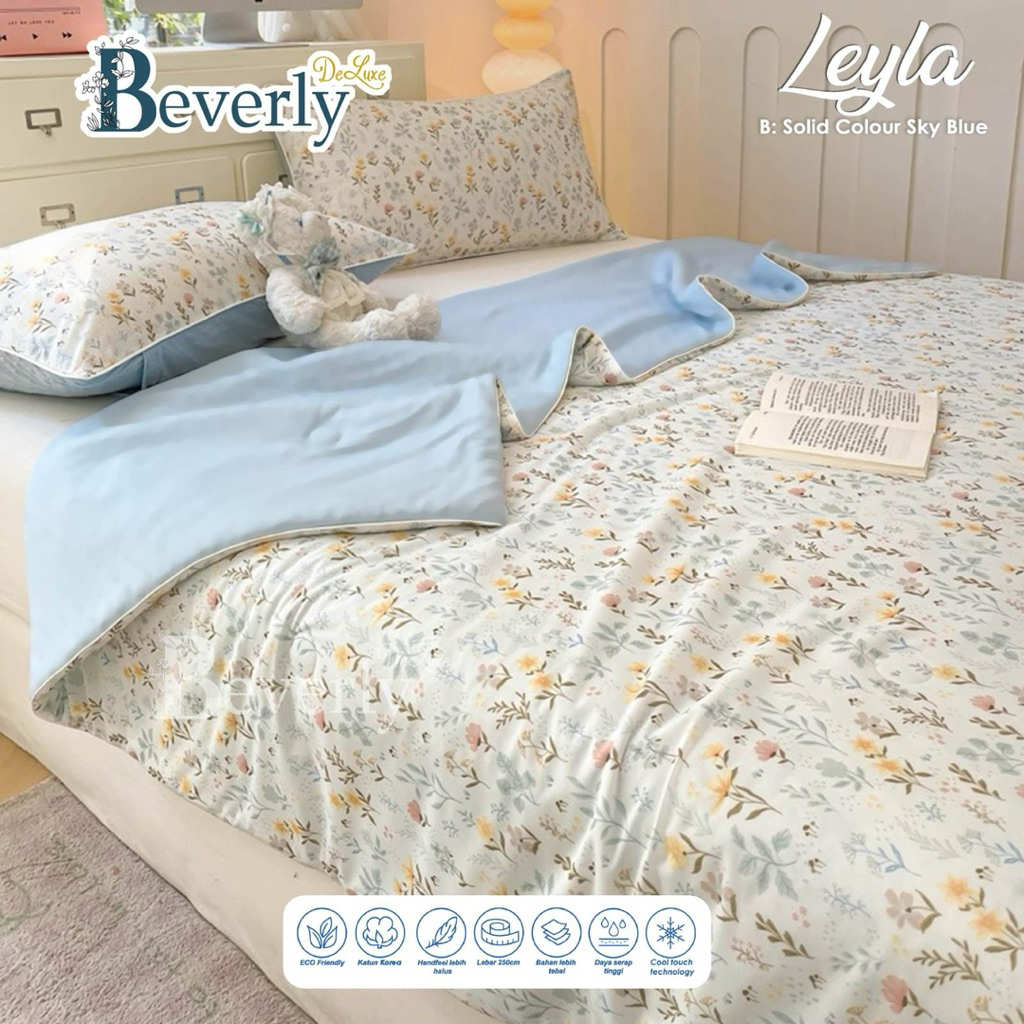Sprei Set Beverly Duluxe Katun Korea Premium