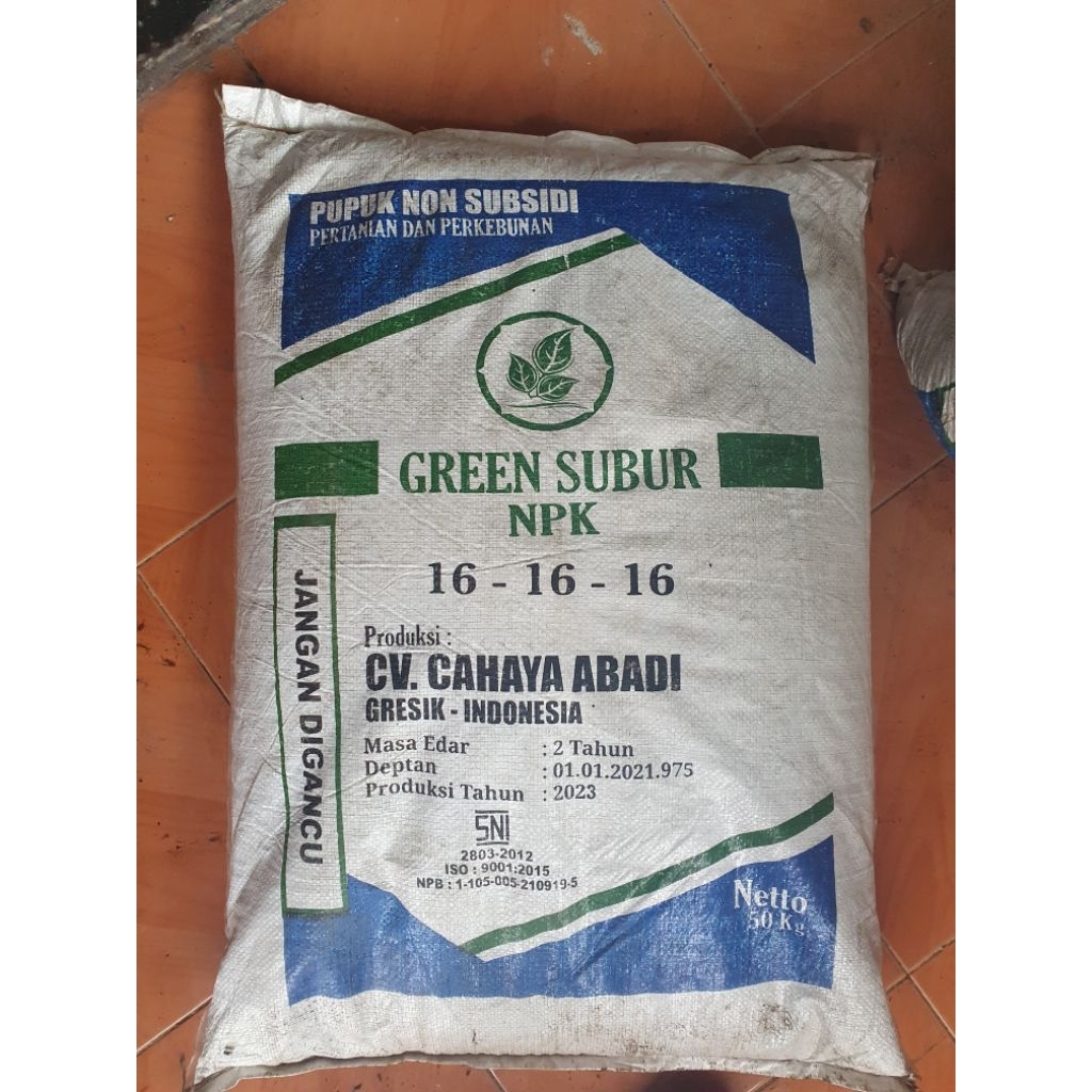 NPK 16-16-16 (50kg) GREEN SUBUR