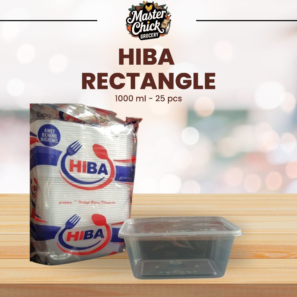 Hiba Rectangle 750ml (Isi 25 Pcs) - Wadah Thinwall Serbaguna