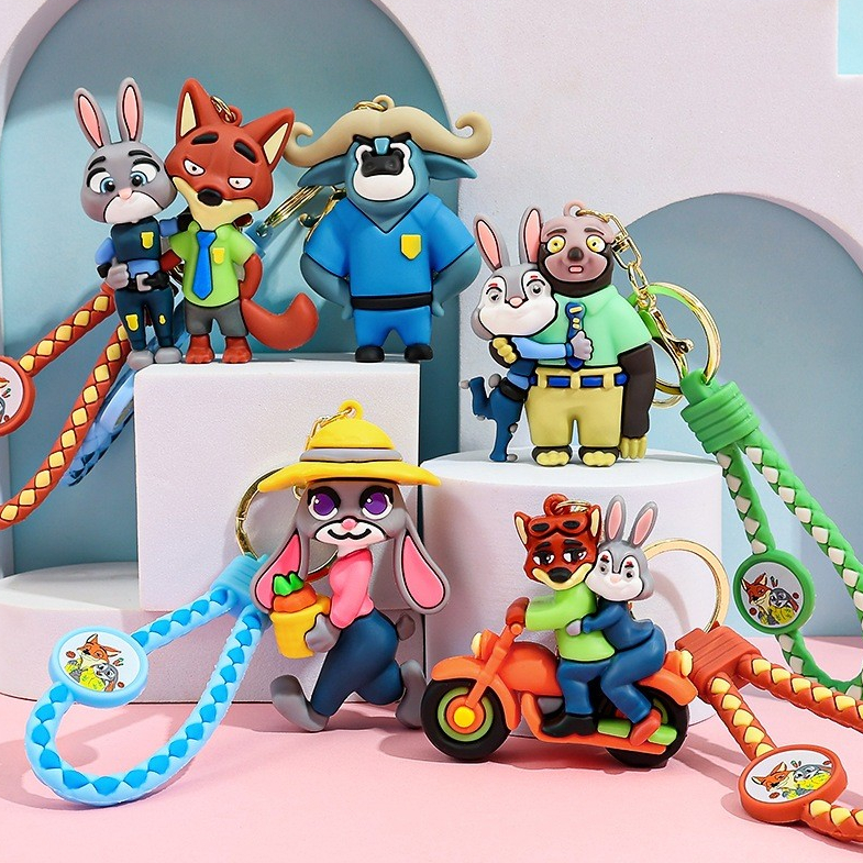 3D Gantungan Kunci ZOOTOPIA Gantungan HP Kunci Gantungan Tas Ganci Karakter zootopia