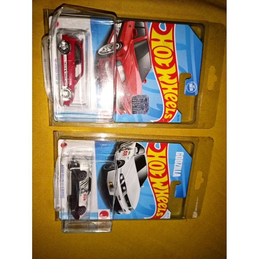 Hotwheels Civic EF 90' n Nissan skyline GT-R R33 godzila