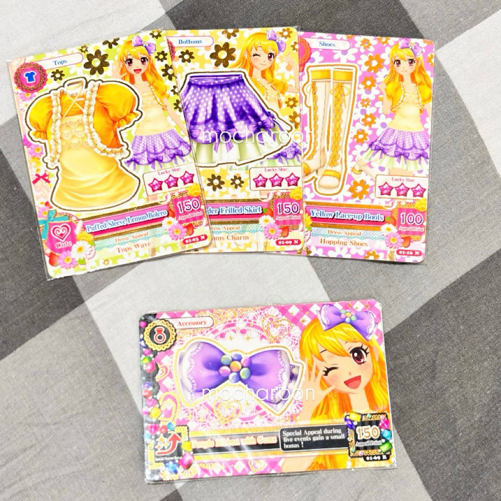 Aikatsu Cards Kartu Aikatsu Set Ichigo Yellow (BACA DESKRIPSI)