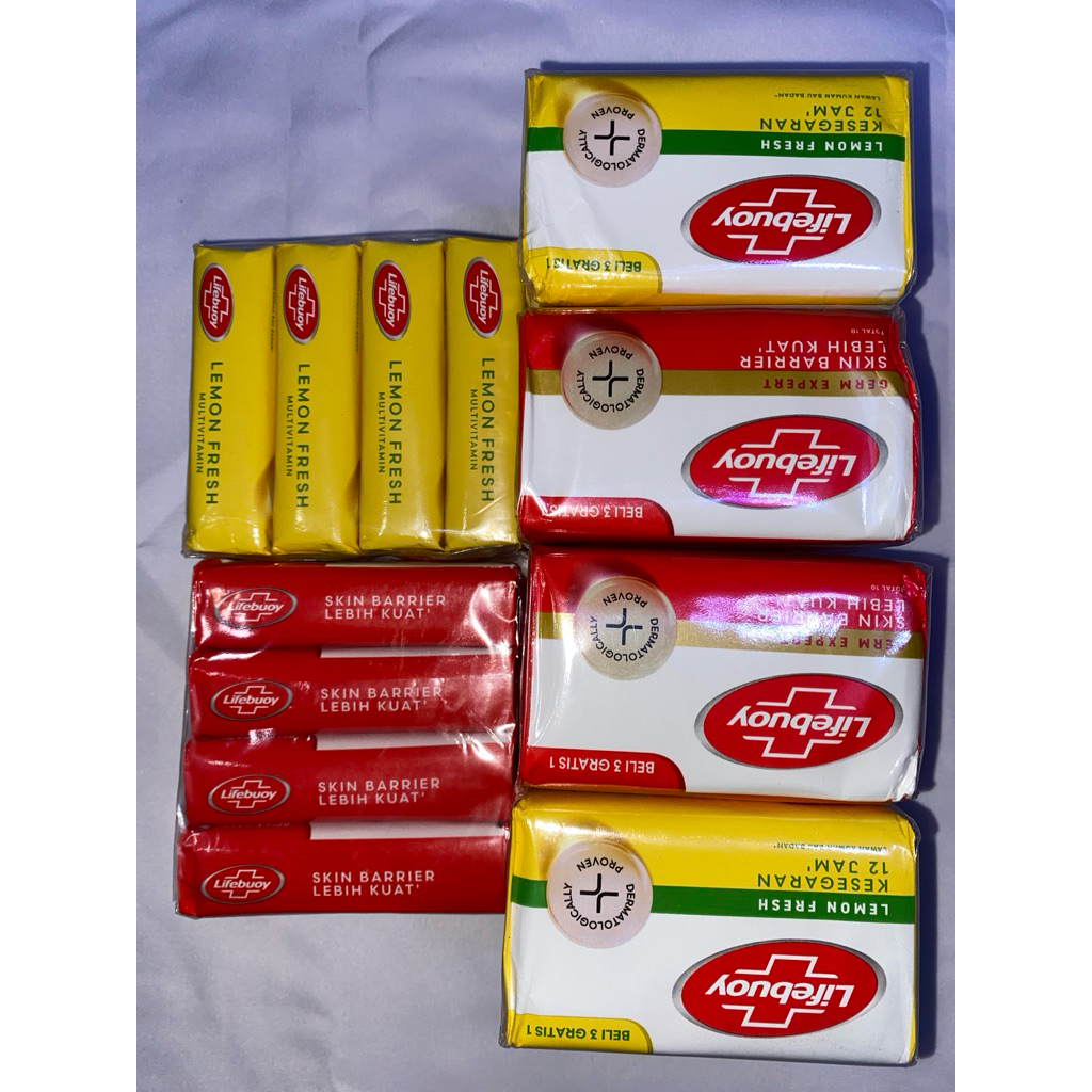 Sabun batang lifebuoy 100g besar 1slop isi 4pcs random