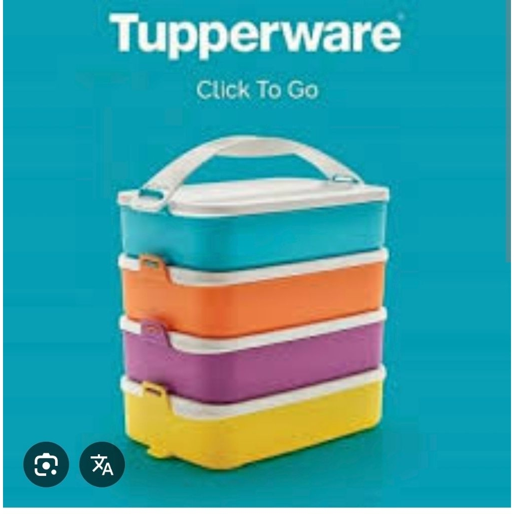 Rantang Click to go tingkat 4 tupperware