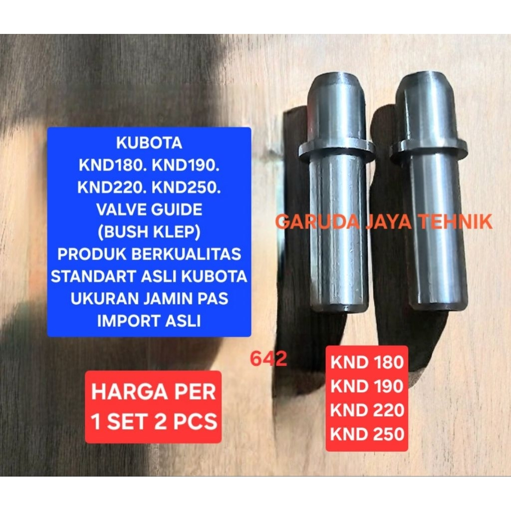 Bush klep bosh klep bos klep valve guide kubota KND180 KND190 KND220 KND250 Produk berkualiatas impo