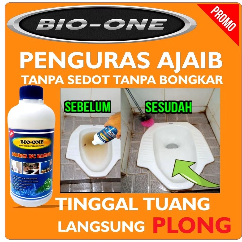 BIO ONE CAIRAN PEMBERSIH WC MAMPET TANPA SEDOT