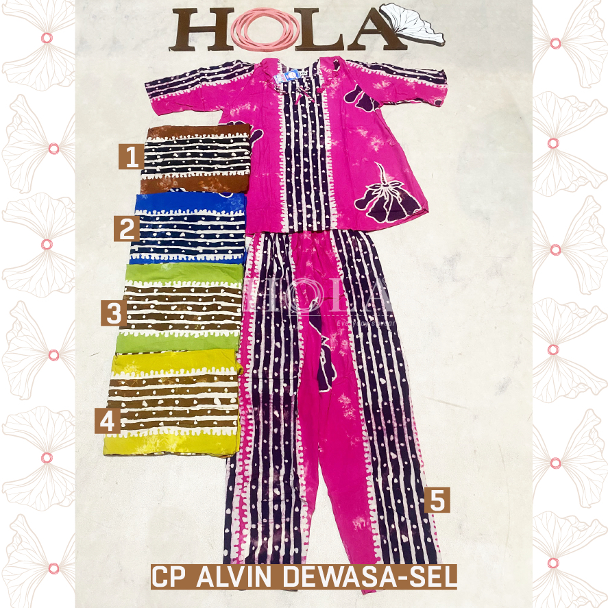 HOLA_FASH | A-Setelan Cp Alvin Dewasa tangan 3/4 , Setelan Batik, Homie oneset, setcel rumah adem
