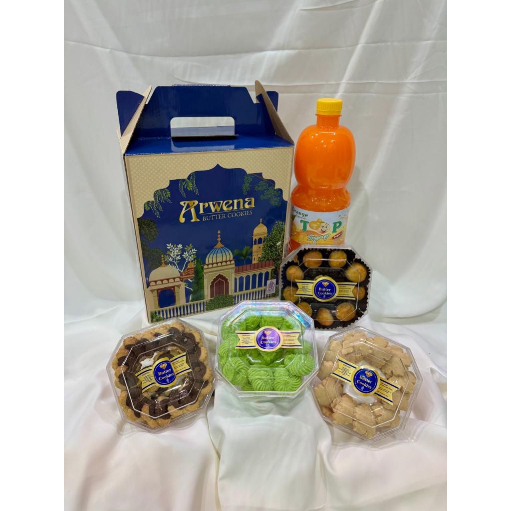 HAMPERS PAKET KUE LEBARAN 1 SIRUP 4 KUE PAKET ARWENA KEMASAN BARU