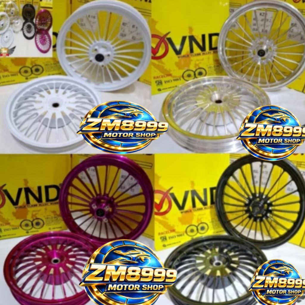 VELG VND RACING RACELINE UKURAN 185/215 RING 14 VARIO 125/150/160 CBS ORIGINAL VND RACING