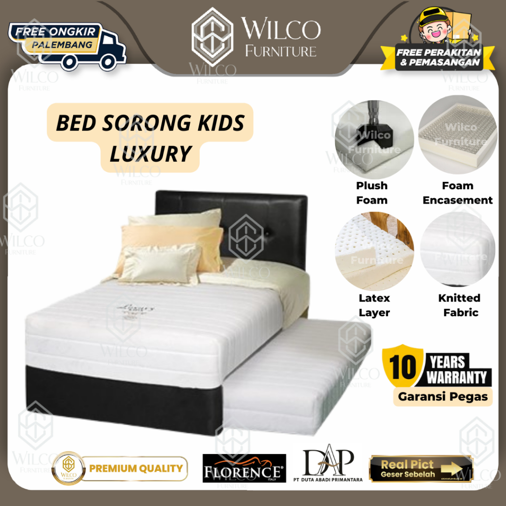 Kasur Springbed bed Sorong Anak Florence Luxury Kids / Bed Dorong Matras Florence Kids / Bedsorong F