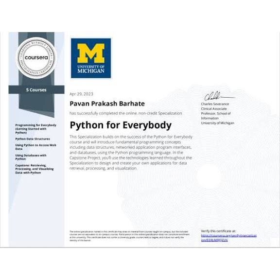 Coursera – Python for Everybody Specialization