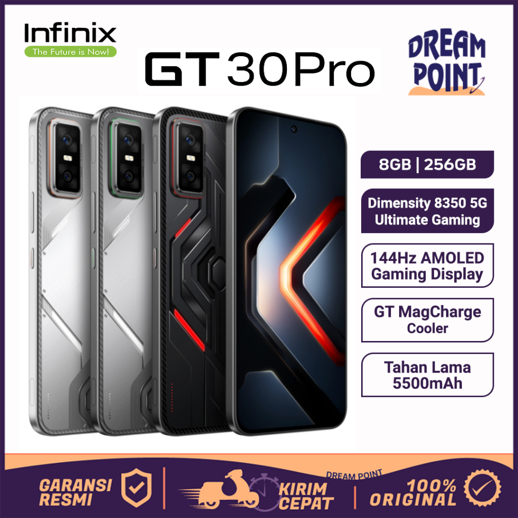 Infinix GT 30 Pro 5G 8/256GB Dimensity 8350 Ultimate  HP Gaming HP Ram 8GB Handphone Android Murah