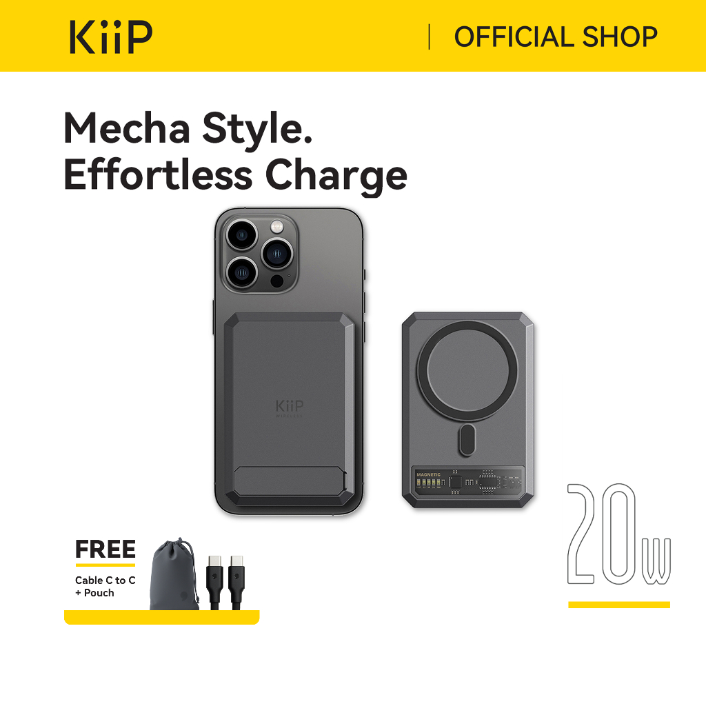 KiiP Wireless EW54 Power Bank Magnetic Magsafe 20W Fast Charging Type C PD 10000 mAh