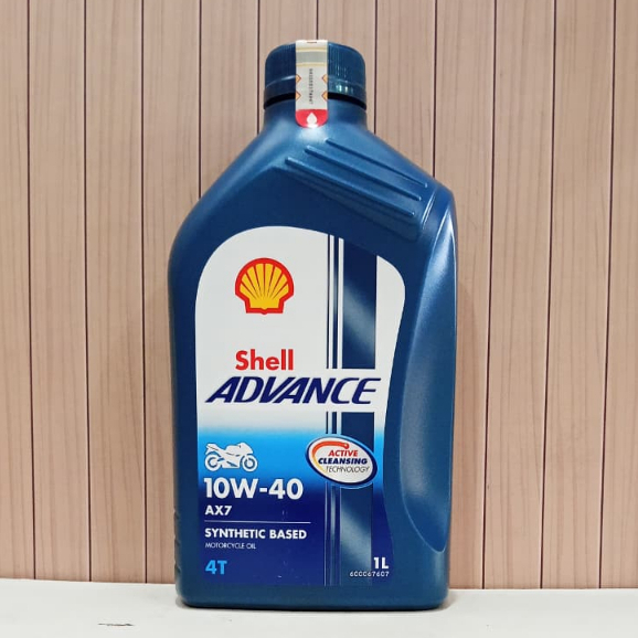 Oli Motor Shell Advance AX7 10W-40 1 Liter 4T  VIXION, R15, JUPITER MX, SATRIA FU