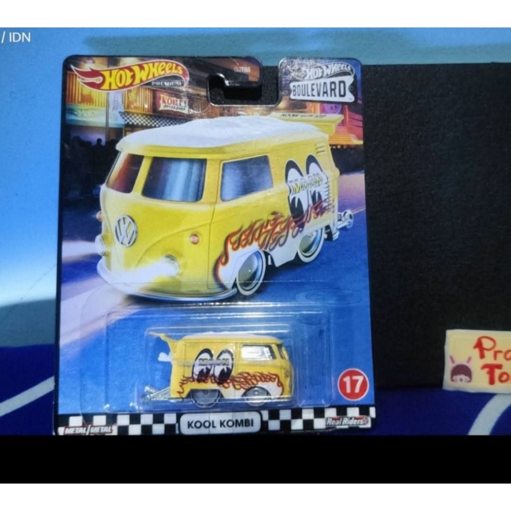 Hotwheels Kool Kombi Kuning Moon eyes yellow Premium Ban karet Boulevard rare