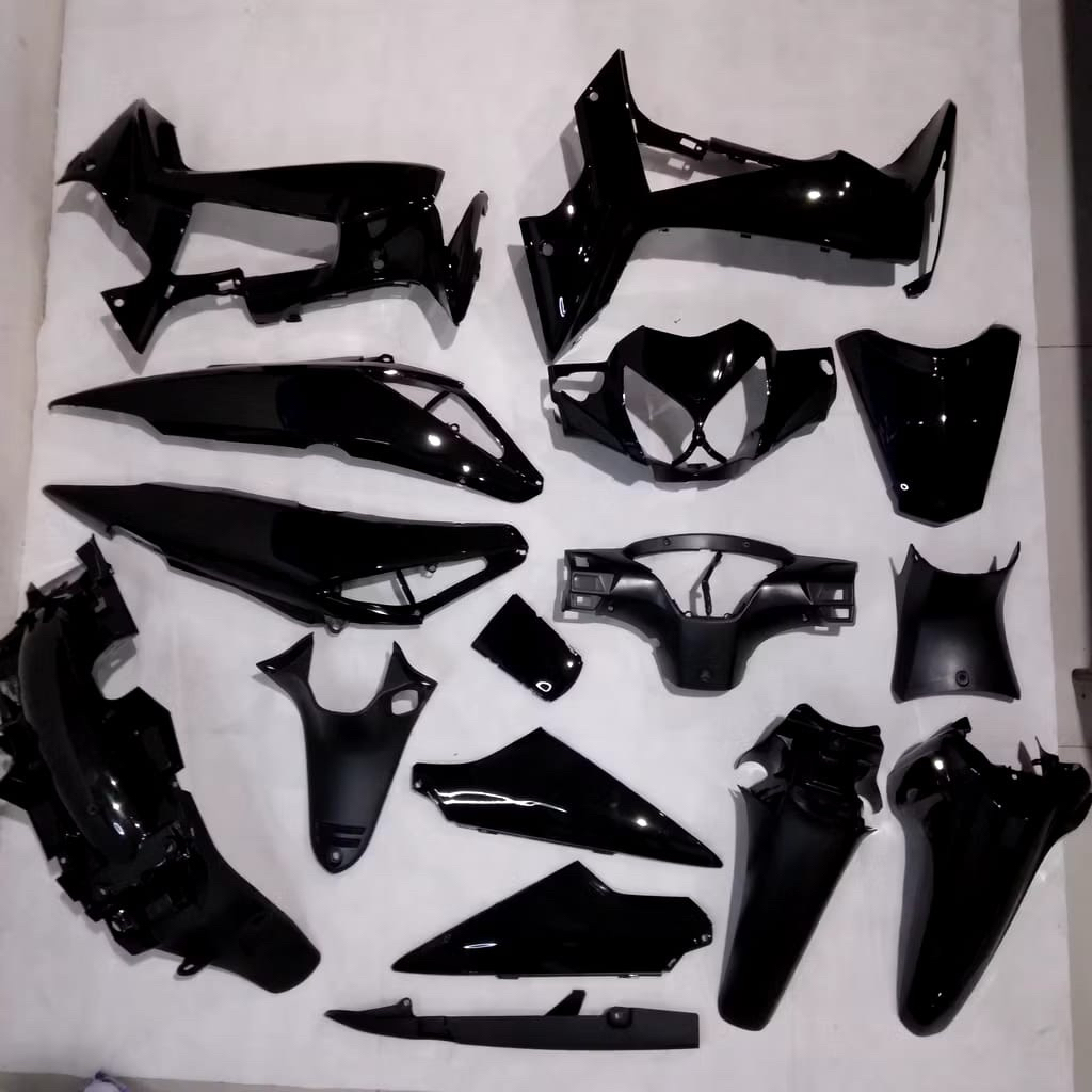 Cover Body Full Set Supra X 125 2007 HITAM BATMAN - WIN