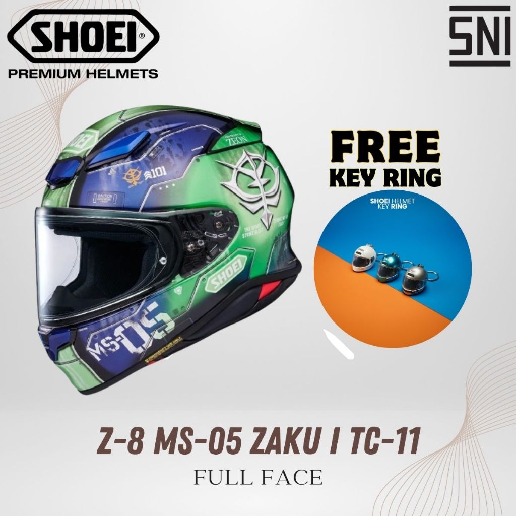 Helm Shoei Z-8 MS-05 ZAKU I TC-11 Full Face Premium Original