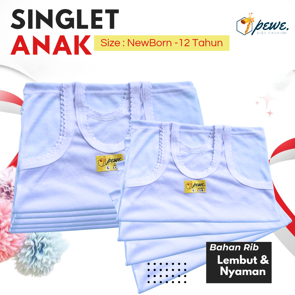 6 Pcs Kaos dalam Warna-warni/singlet anak usia 1 10 tahun/ kaos singlet anak laki laki/Kaos dalam an