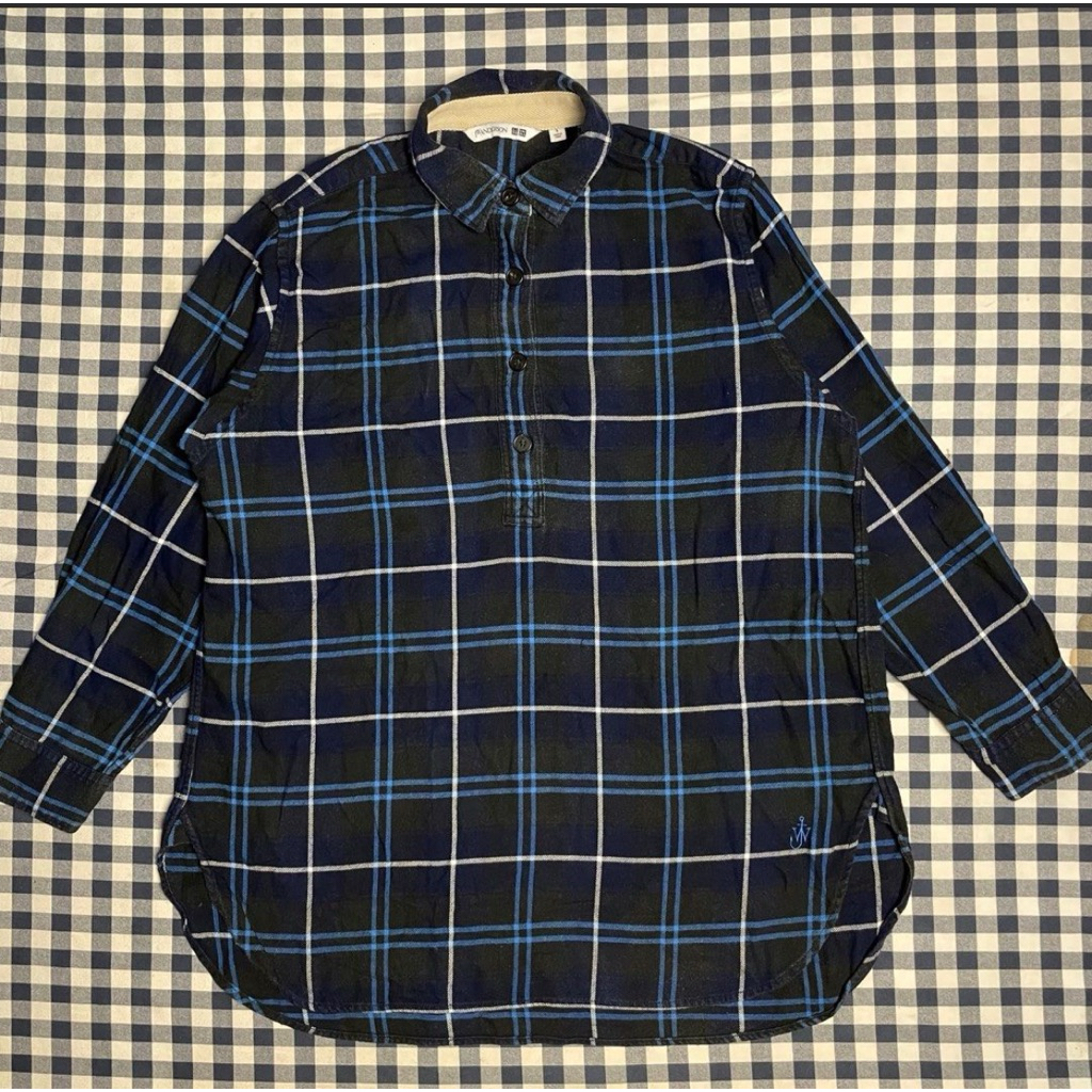 Kemeja Flannel Long Sleeve UNIQLO X JW ANDERSON original sleeve size S