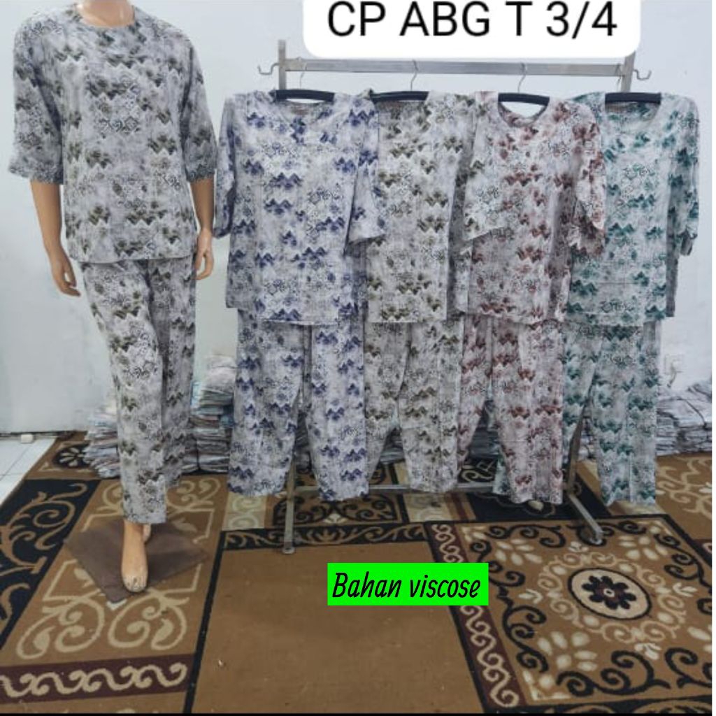 CP SETELAN ABG BATIK LUNA PEKALONGAN  /  STELAN BATIK LUNA MATERIAL VISCOSE  /  PAJAMAS BATIK LUNA R