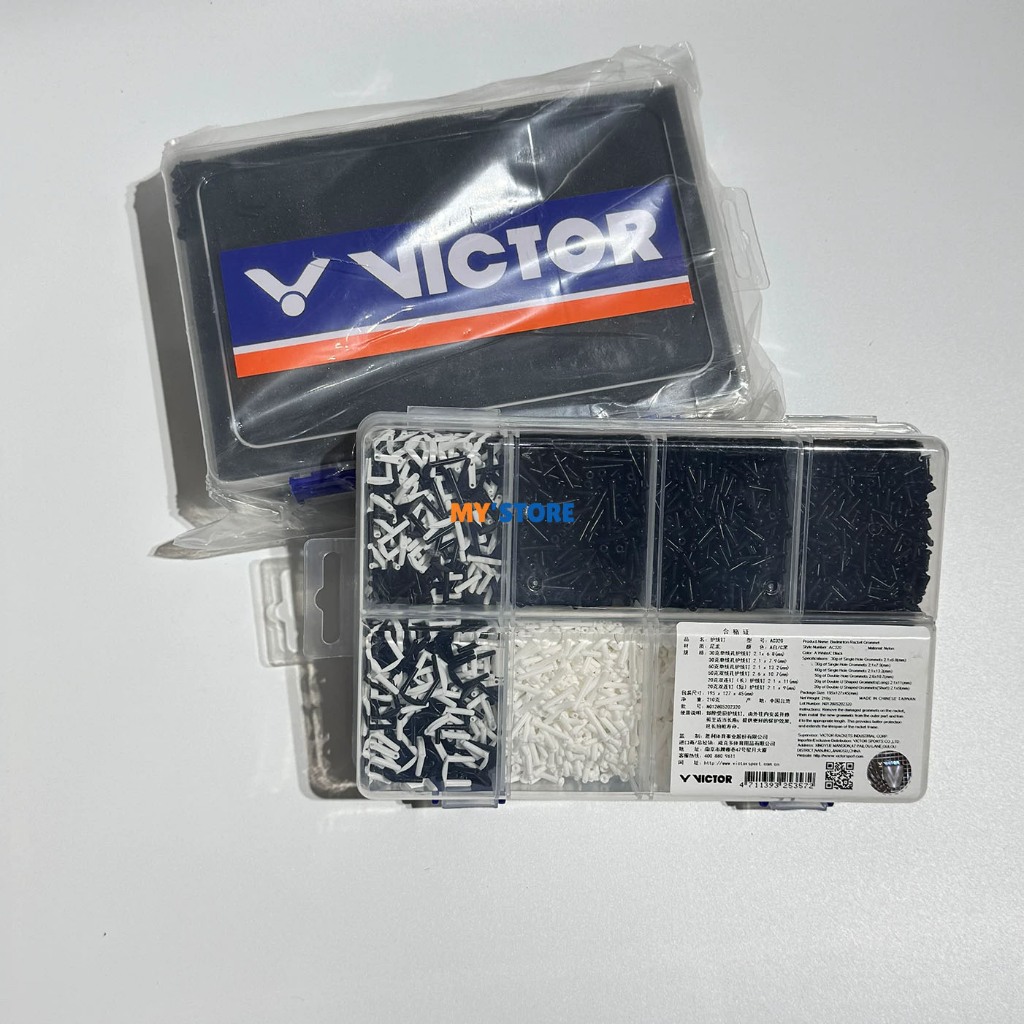 Gromment Victor Badminton 1 Set Raket 70/72/76 Holes Original Mata Itik Raket Badminton Universal