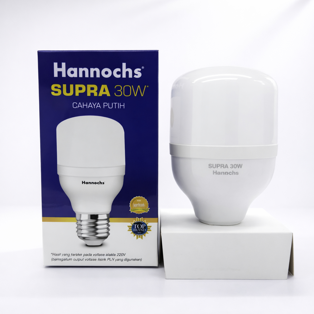 Bola Lampu LED Hannochs SUPRA 30W - Bohlam Lampu Rumah Terang, Hemat Listrik, Garansi