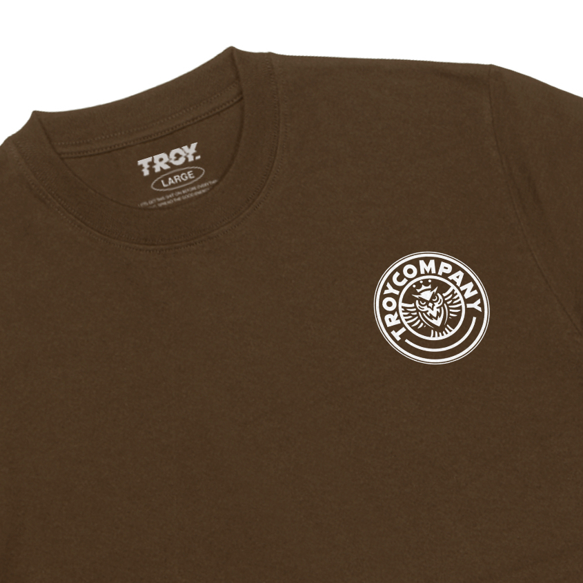 Troy Company Tshirt Toffee Owl Circle Basic - Kaos Lengan Pendek Kaos Coklat Toffee MTD 2998