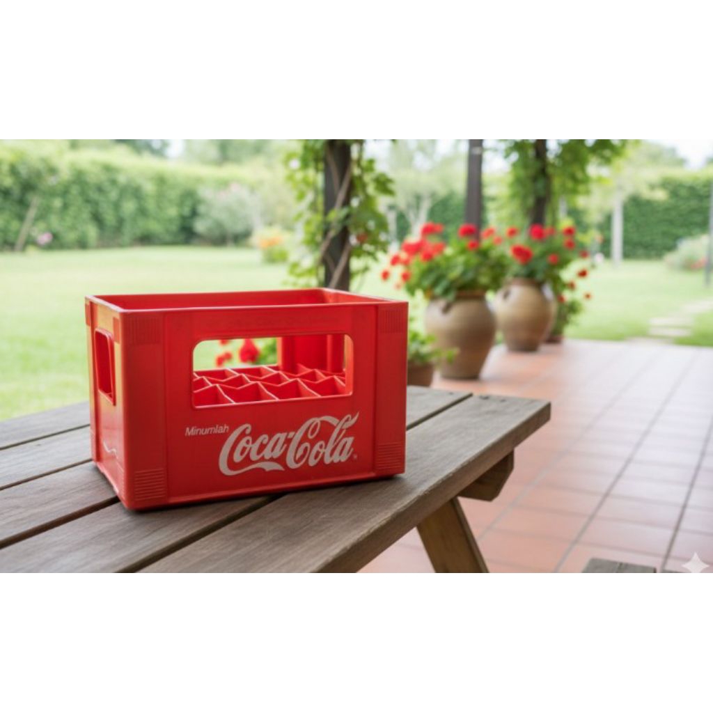 krat bekas  minuman Coca-Cola