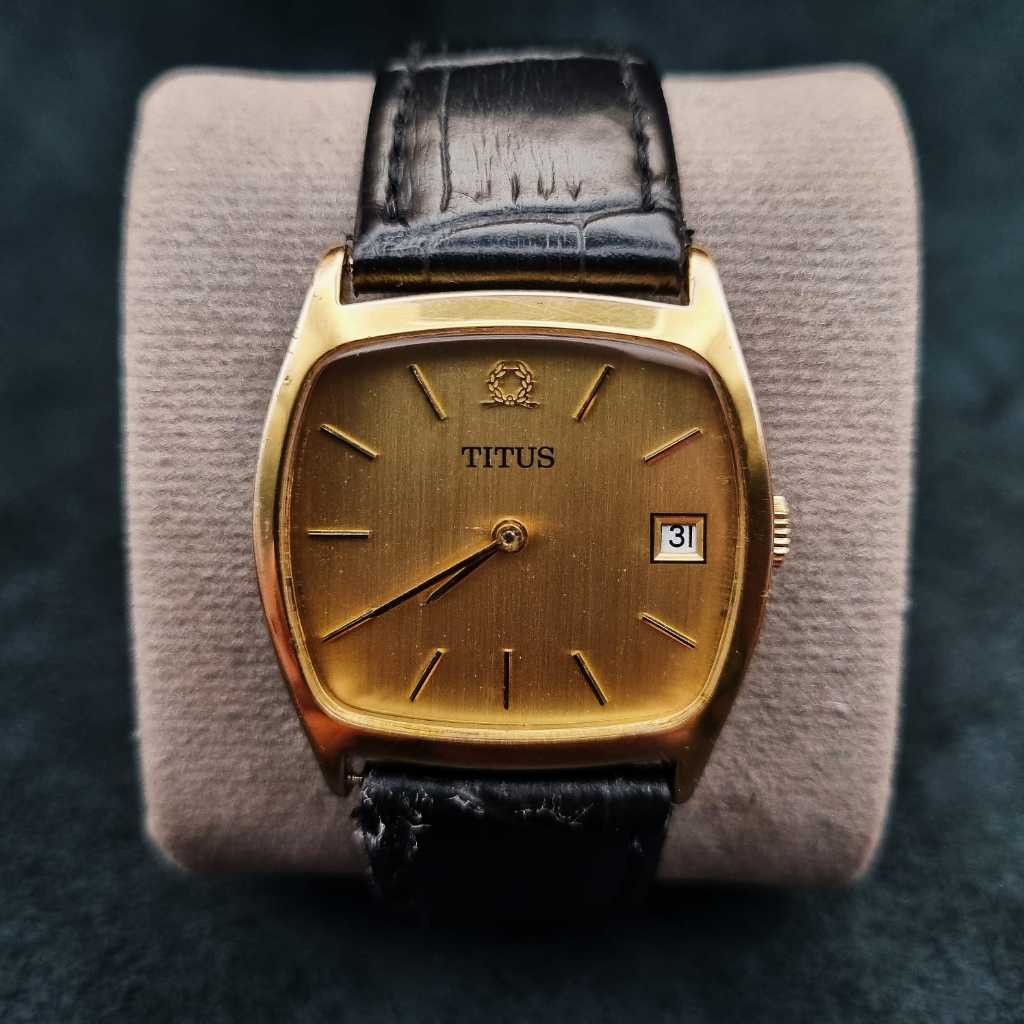 Solvil et Titus Geneve Vintage Manual Winding Gold Plate Jam Tangan Pria Wanita Bekas Original Ori