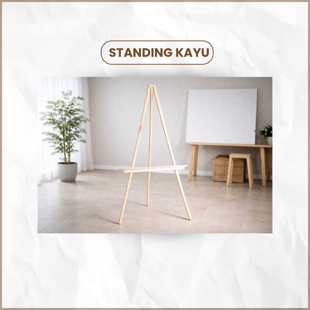 Standing kayu whiteboard murah