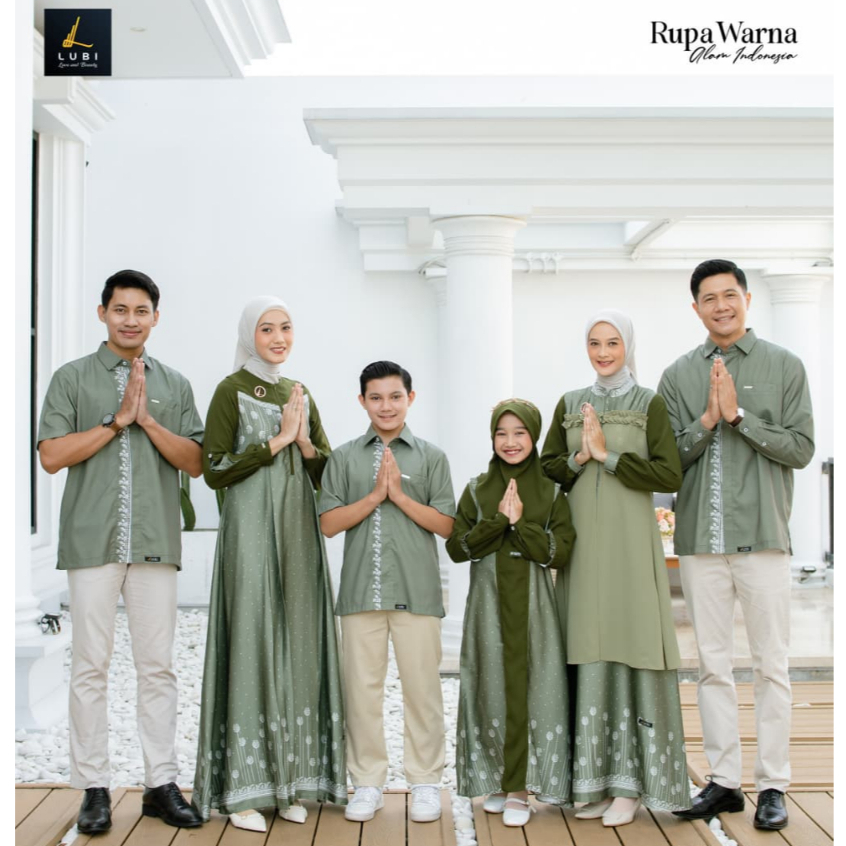 SARIMBIT LUBI ARUNIKA FAMILY ARMY GAMIS KOKO AYAH IBU ANAK COUPLE LEBARAN 2026 | ATASAN PRIA LENGAN 