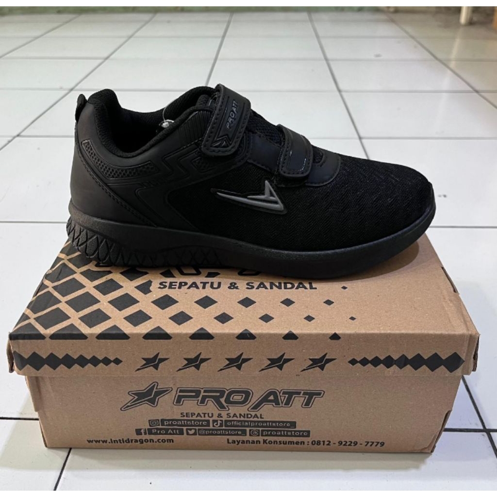 Pro ATT PA700V sepatu sekolah anak perekat tempel tanpa tali
