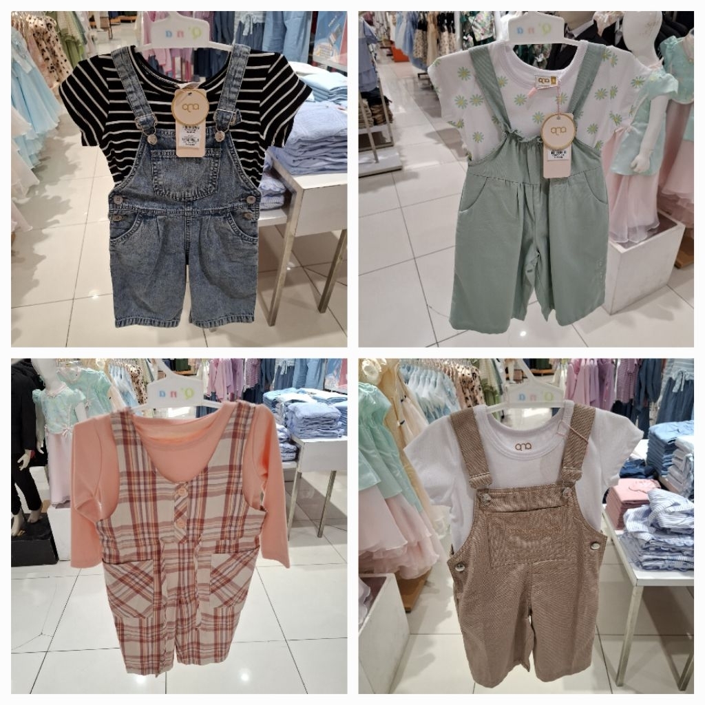 QNA Baju Setelan Anak Perempuan One set Celana Original