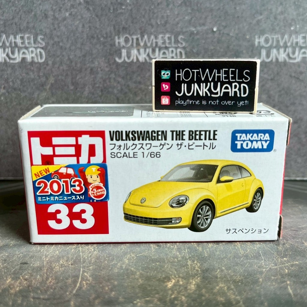 Tomica 33 Volkswagen The Beetle Yellow Original Japan Release 2013 VW Takara Tomy
