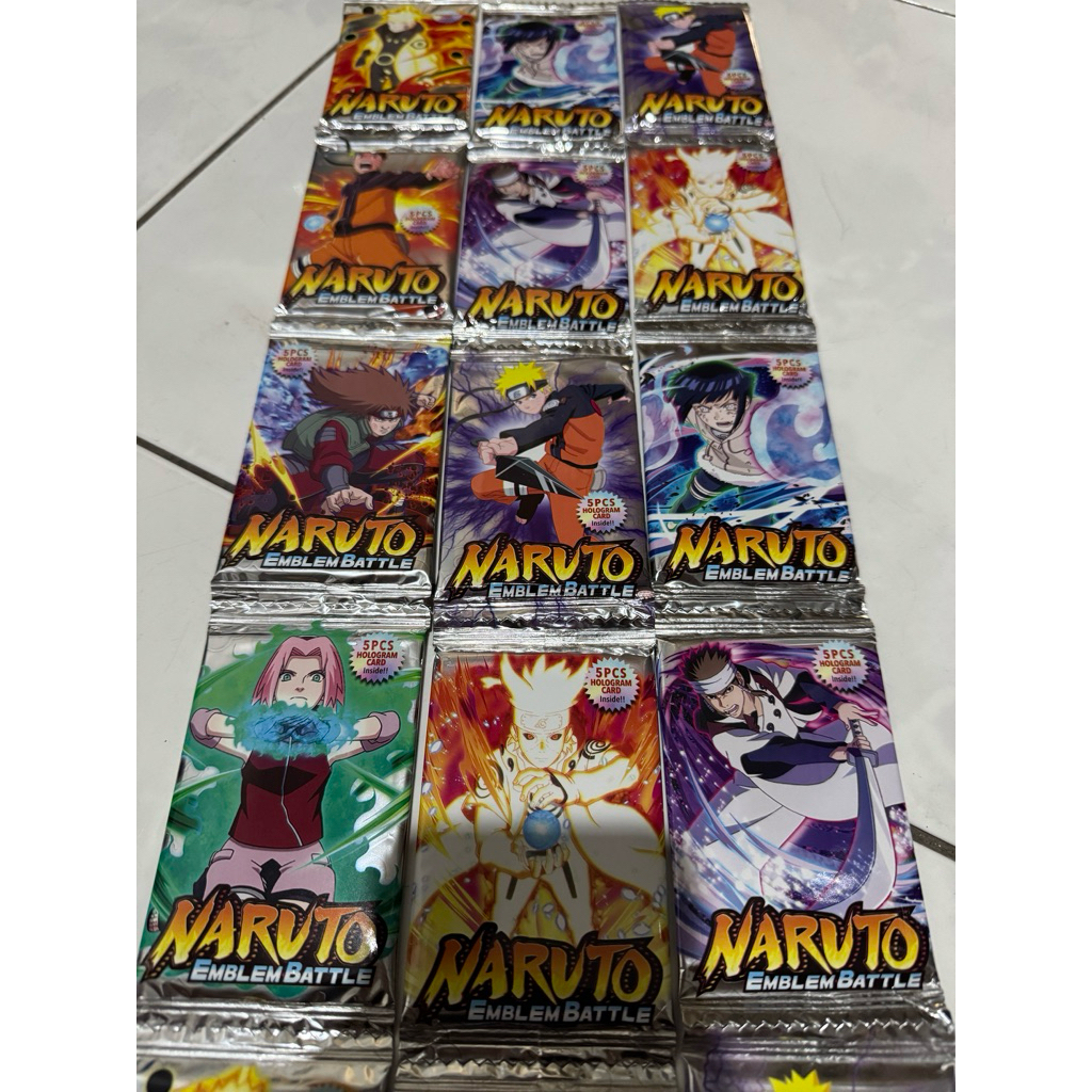 6 Sachet Kartu Foil Naruto / Mainan Kartu Gambar Naruto Origin Trading Card