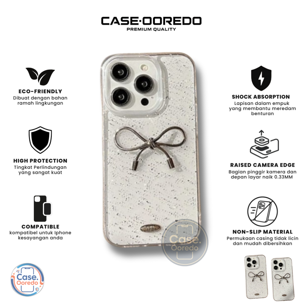 Case iPhone Clear Glitter Ribbon Compatible iPhone X XS XR 11 12 13 14 15 16 16E 17 17 Air Pro Max