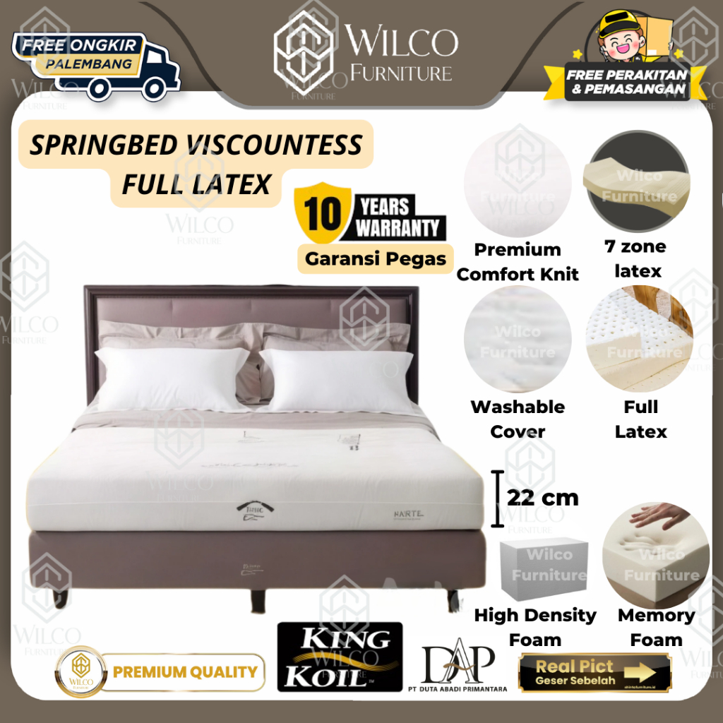 King Koil Springbed Viscountess / Matras Kingkoil / Kingkoil Fullset - 160 x 200