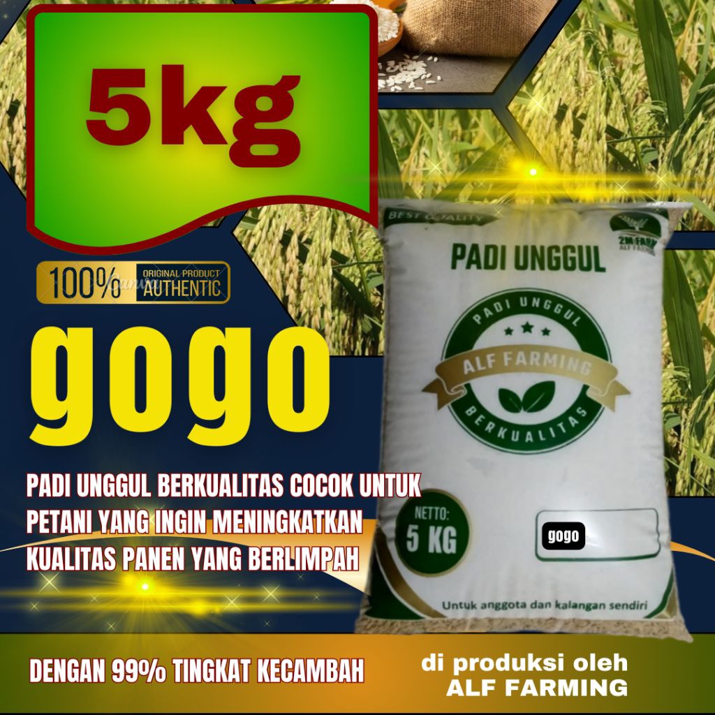 benih unggul padi Gogo/padi ladang 5kg