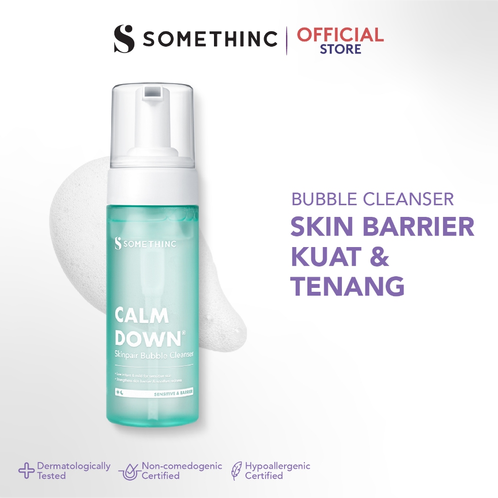 SOMETHINC Calm Down! Skinpair Bubble Cleanser  - Sabun Cuci Muka untuk Kulit Sensitif & Iritasi. Mer