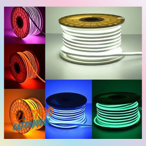 Lampu Neon Flex Rgb 10X20mm 5 Meter Full Warna 220V - Tahan Air, Bisa Dibentuk, Warna Cerah