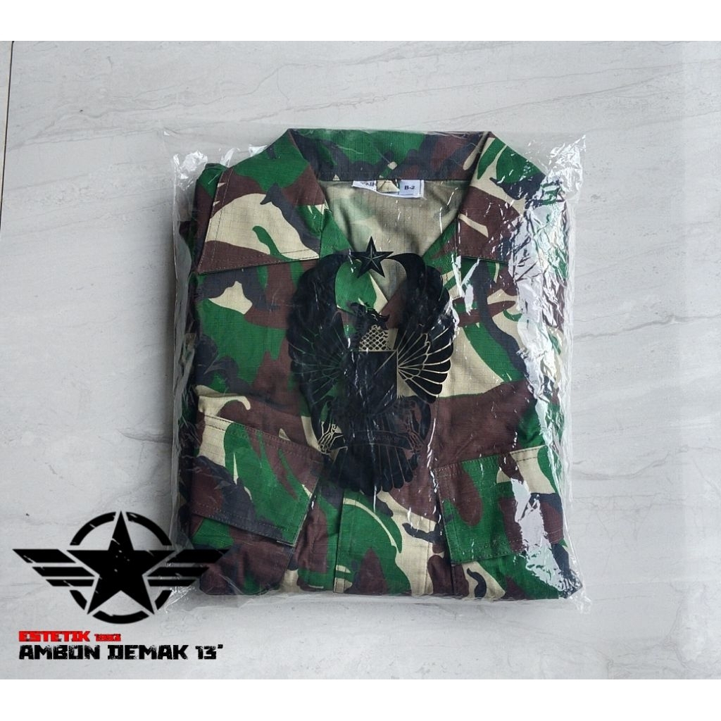 Setelan baju PDL loreng malvinas TNI-AD PT 888 jatah