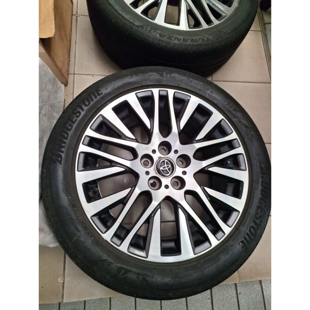VELG ORIGINAL ALPHARD R18 PCD 5x114 SET (4VELG + BAN BRIDGESTONE)