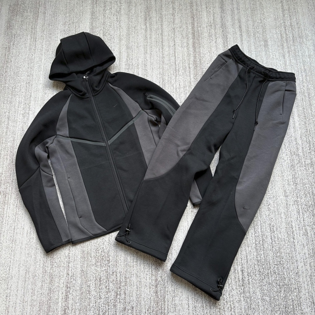 Nike Tech Full-Zip Fleece Windrunner Jacket - Black/Anthracite/Black